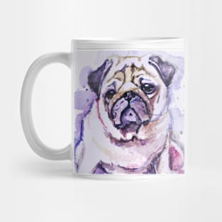 Pug Watercolor Painting - Dog Lover Gifts Mug